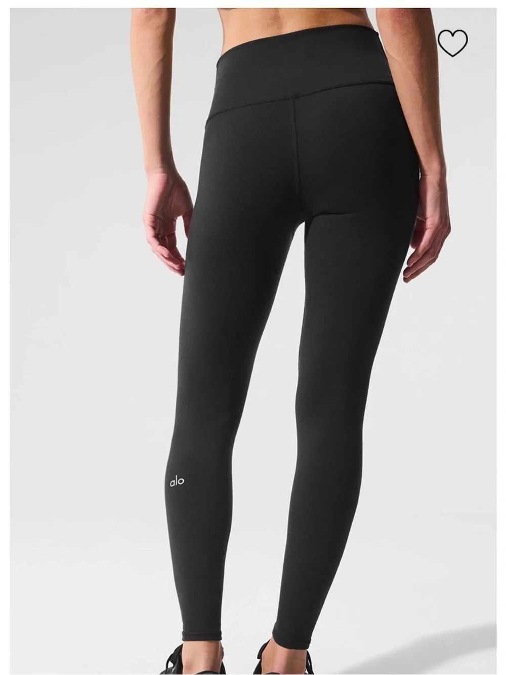 ALO Yoga Black Air Brush High-Waist Smoothing Leggings Size Small inseam 27